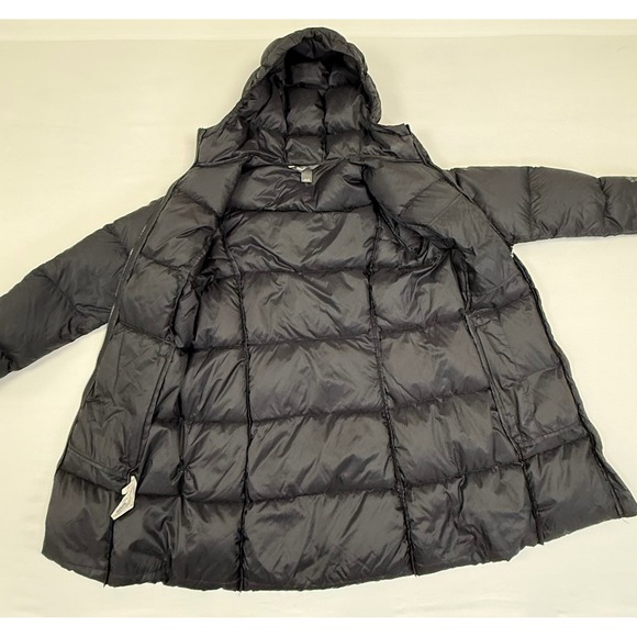 Eddie Bauer Jacket Womens Small Black Luna Peak Down Parka Puffer Outdoors EB550 - Picture 4 of 12